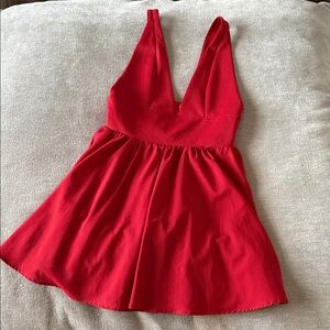 Tobi Vibrant Red mini dress